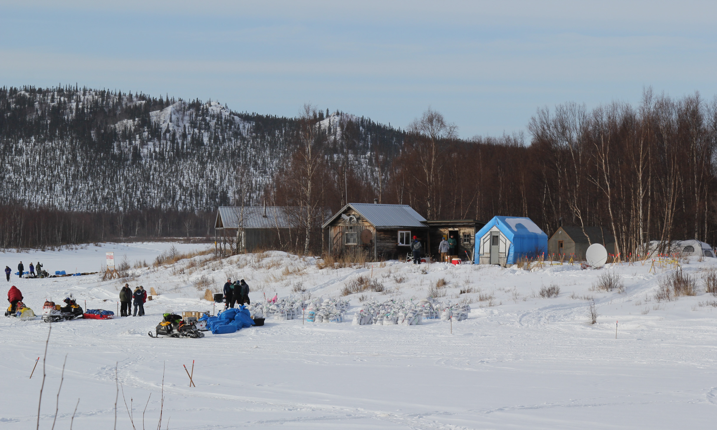 AK Historic Iditarod An Alaska Ghost Town Alaska Public Media   20180308 The Austere Iditarod Checkpoint With Just Two Major Shelter Structures And Tents Or Converted Out Buildings Set Up For Iditarod 