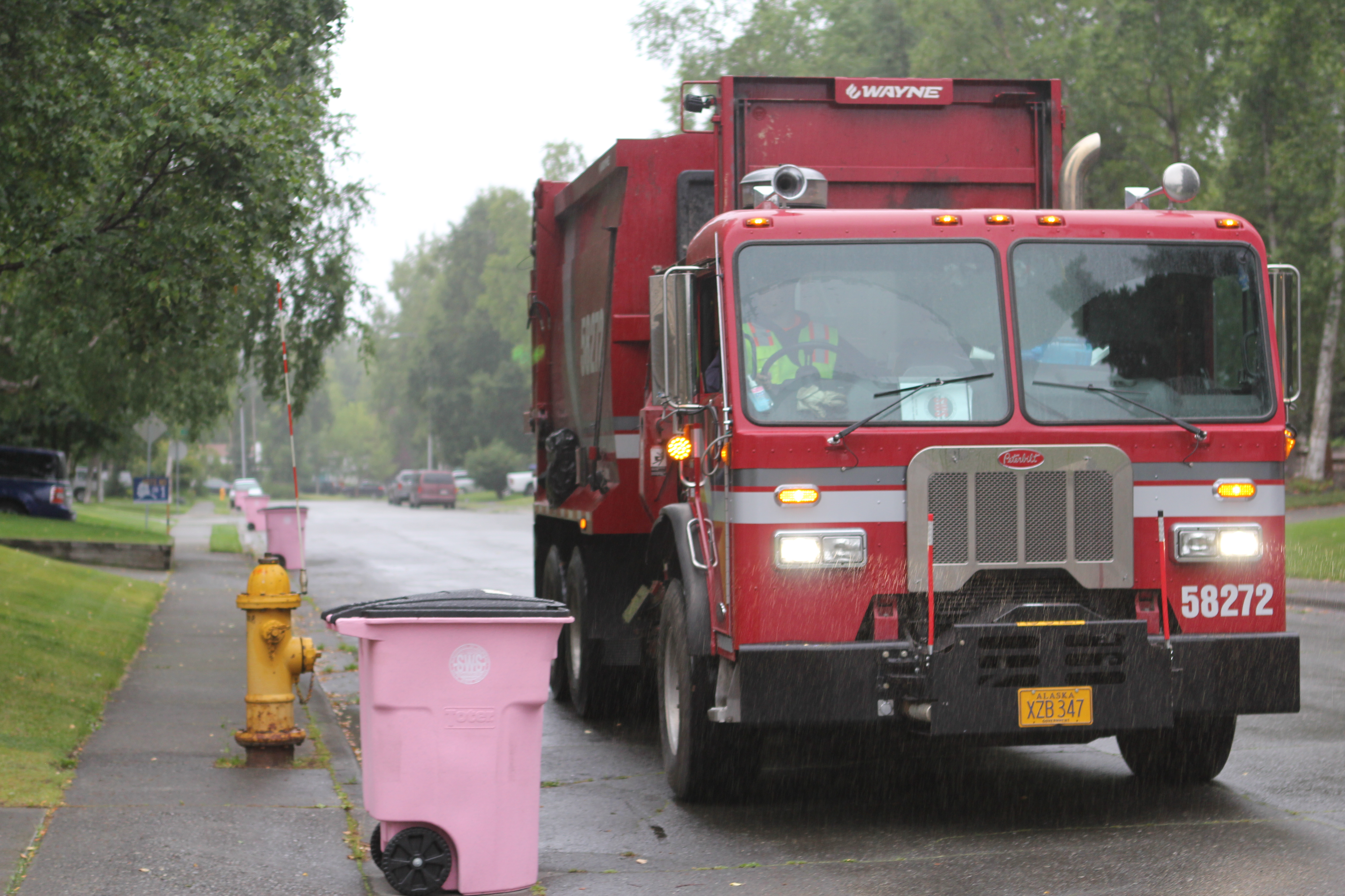 Pink Trash Cans Bring Curbside Composting To Anchorage Alaska