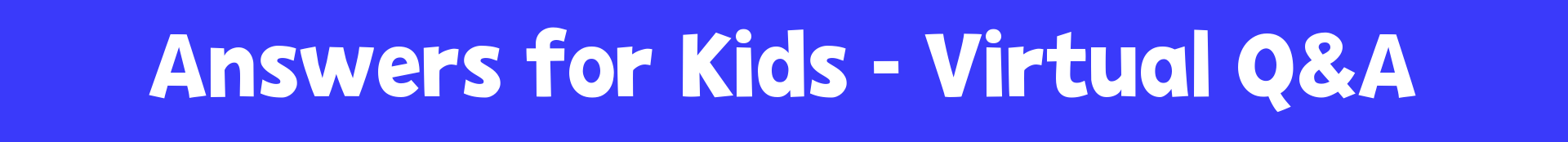 answer for kids banner