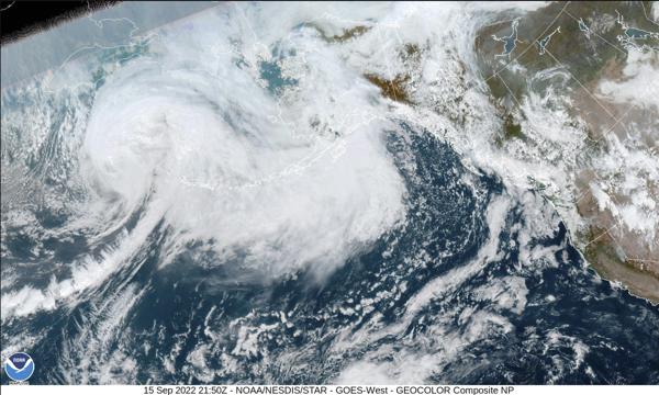 a satellite image of a storm over alaska